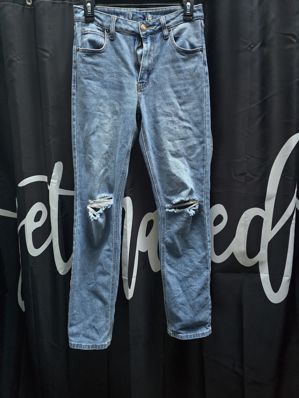 Rue21 Light Blue Slim Straight Distressed Jeans